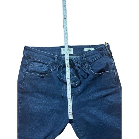 Frame Le Bell Lace Up Jean In Hayworth High Waist Cropped Flare Jeans Womens Sz - Picture 7 of 11
